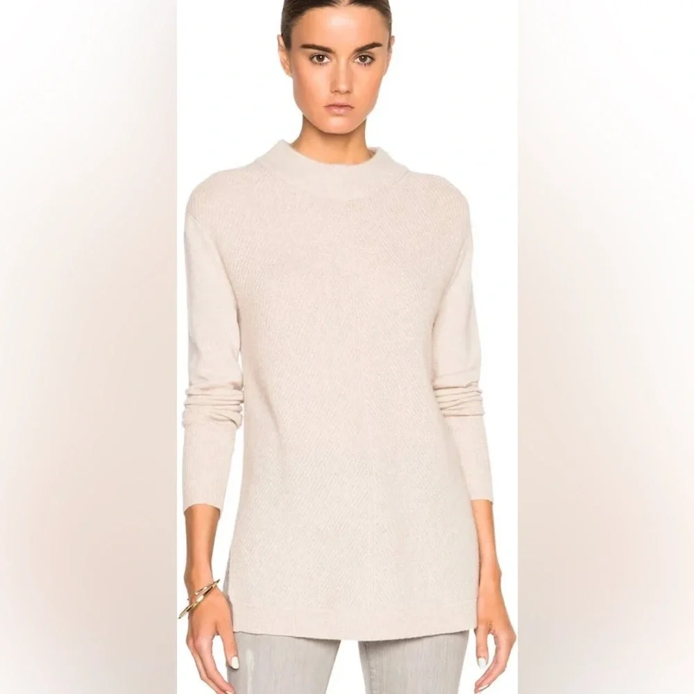 Rag & Bone 100% Cashmere Alexis Tunic Sweater Cream Color XS